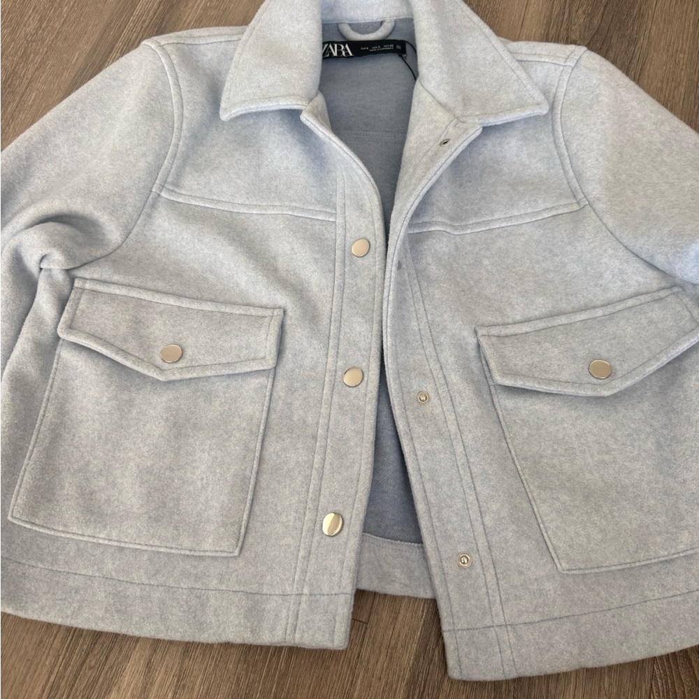 Zara Women's Light blue Utility Jacket